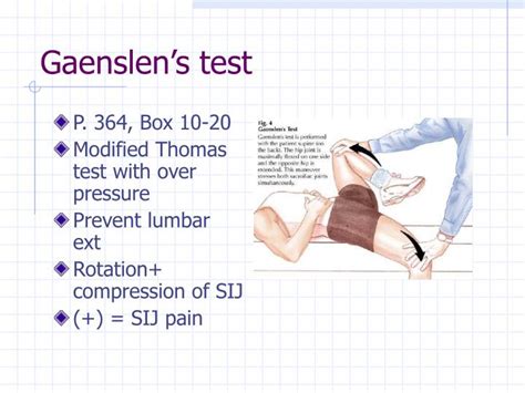 si compression distraction test|gaenslen's test positive.